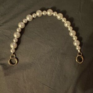 Elegant Silver Beaded Handle Strap